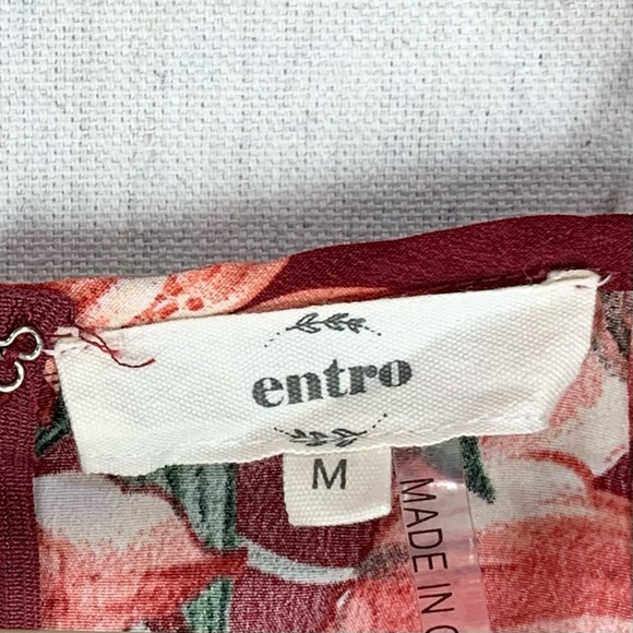 Entro~Women’s Sleeveless Jumpsuit~Cropped Wide‎ Leg~Hawaiian/Tropical Print~Sz M - Picture 3 of 11